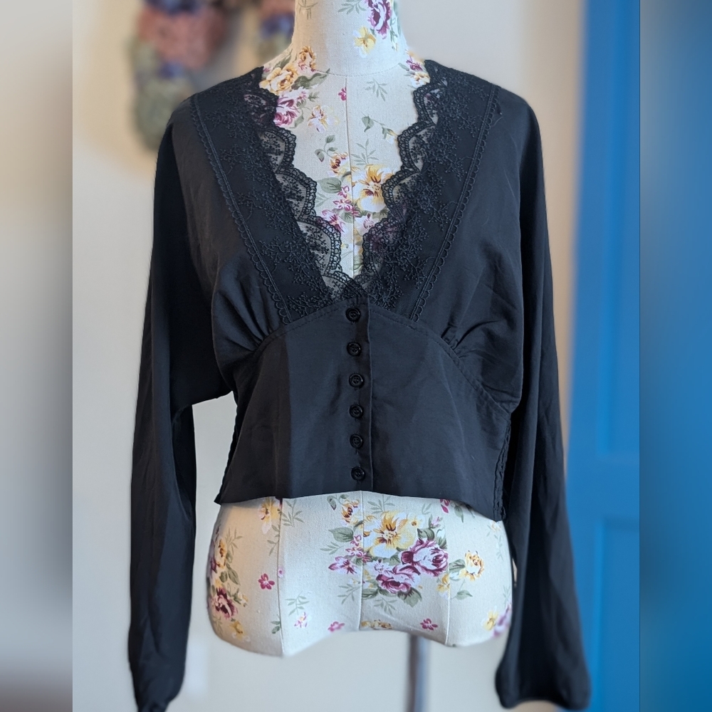 Zara Black Elegant‎ Blouse - 0003
